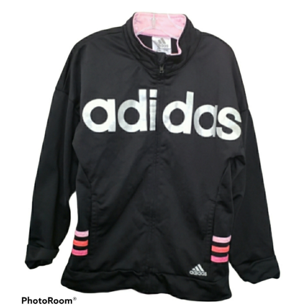 Black Adidas Zip-Up Jacket